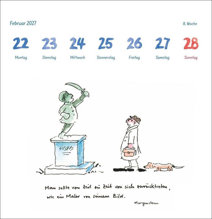 Produktbild: Helme Heine: Philosophisches Premium-Postkartenkalender 2027