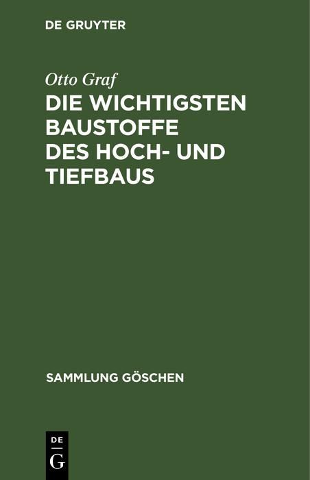 Produktbild: Die wichtigsten Baustoffe des Hoch- und Tiefbaus