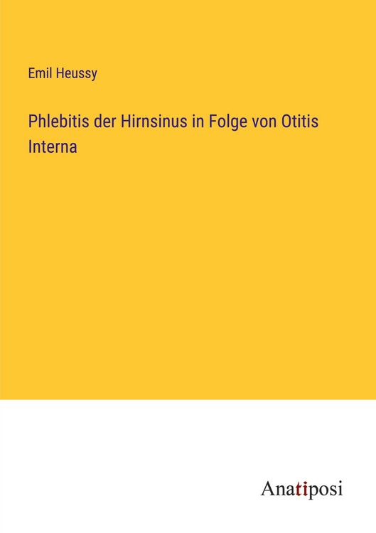 Produktbild: Phlebitis der Hirnsinus in Folge von Otitis Interna
