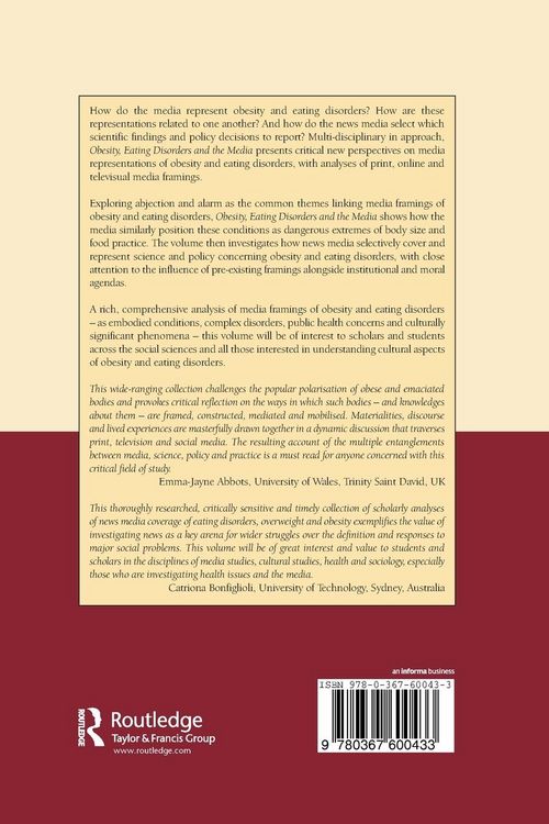 Produktbild: Obesity, Eating Disorders and the Media