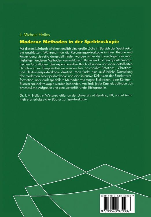 Produktbild: Moderne Methoden in der Spektroskopie