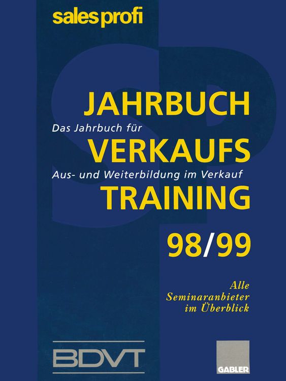 Produktbild: Jahrbuch Verkaufstraining 98/99