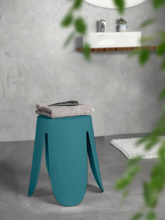 Produktbild: Badhocker Mod. Comiso Petrol matt, belastbar bis 180 kg