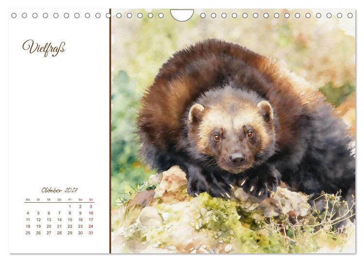 Produktbild: Tiere in Skandinaviens Wildnis (Wandkalender 2027 DIN A4 quer), CALVENDO Monatskalender