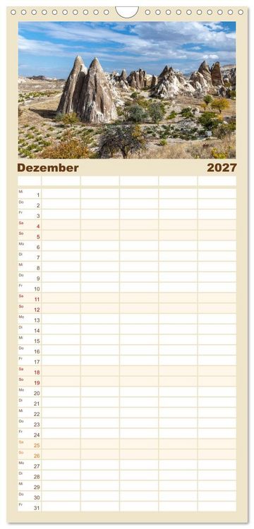 Produktbild: Familienplaner 2027 - Kappadokien, Feent&uuml;rme und Ballontr&auml;ume mit 5 Spalten (Wandkalender, 21 x 45 cm) CALVENDO