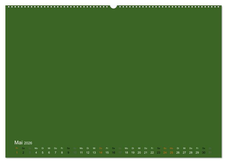 Produktbild: Bastelkalender - dunkel Gr&uuml;n (Wandkalender 2026 DIN A2 quer), CALVENDO Monatskalender