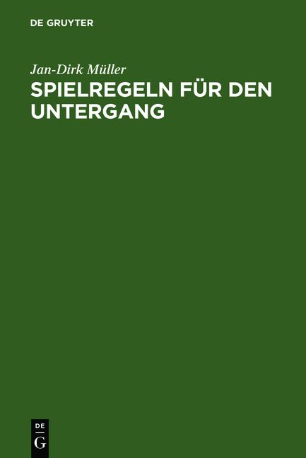 Produktbild: Spielregeln f&uuml;r den Untergang