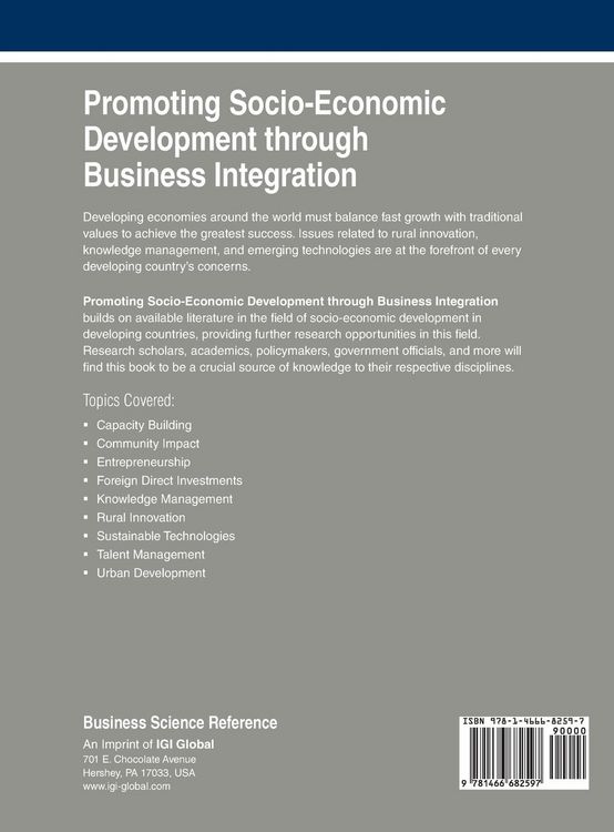Produktbild: Promoting Socio-Economic Development through Business Integration