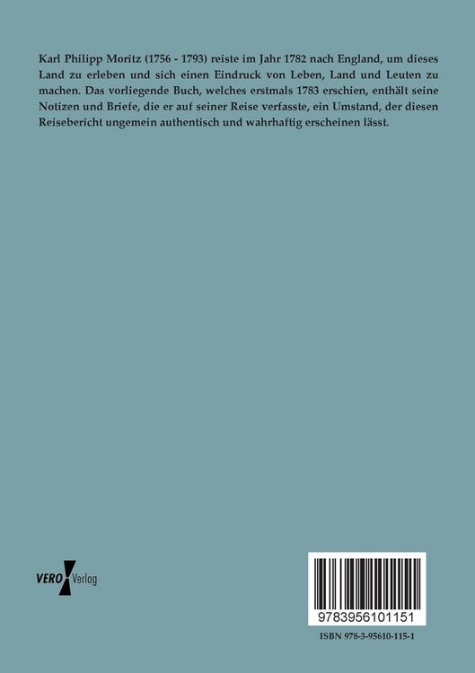 Produktbild: Reisen eines Deutschen in England im Jahre 1782