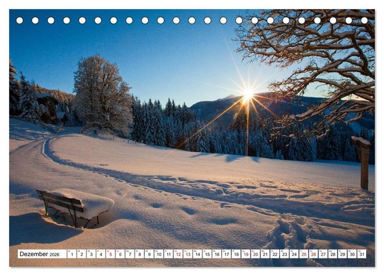 Produktbild: Kraftpl&auml;tze in den Bergen (Tischkalender 2026 DIN A5 quer), CALVENDO Monatskalender