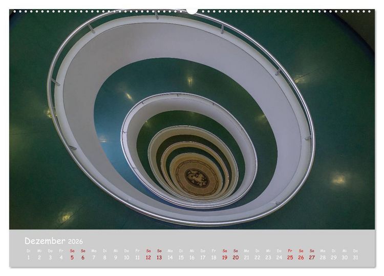 Produktbild: Hamburger Treppenspiralen (hochwertiger Premium Wandkalender 2026 DIN A2 quer), Kunstdruck in Hochglanz