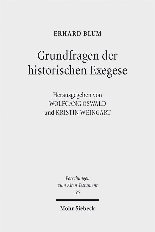 Produktbild: Grundfragen der historischen Exegese