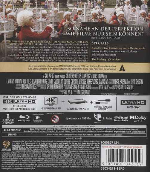Produktbild: Amadeus (4K Ultra HD)