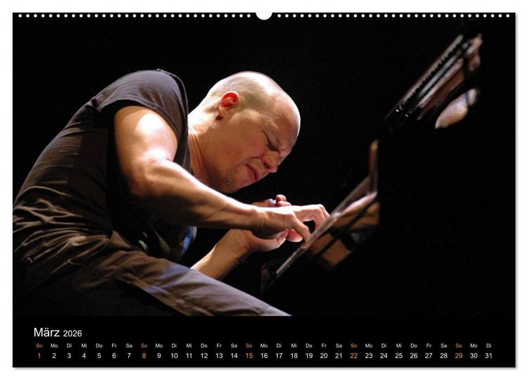 Produktbild: Jazz Pianisten 2026 (Wandkalender 2026 DIN A2 quer), CALVENDO Monatskalender