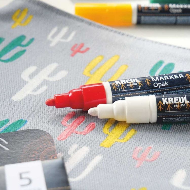 Produktbild: KREUL Textil Marker Opak medium 5er Set