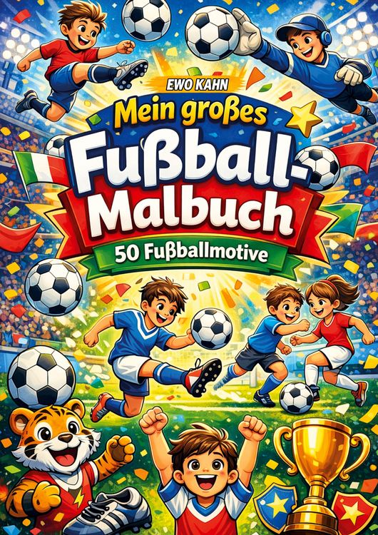 Produktbild: Mein gro&szlig;es Fu&szlig;ball-Malbuch