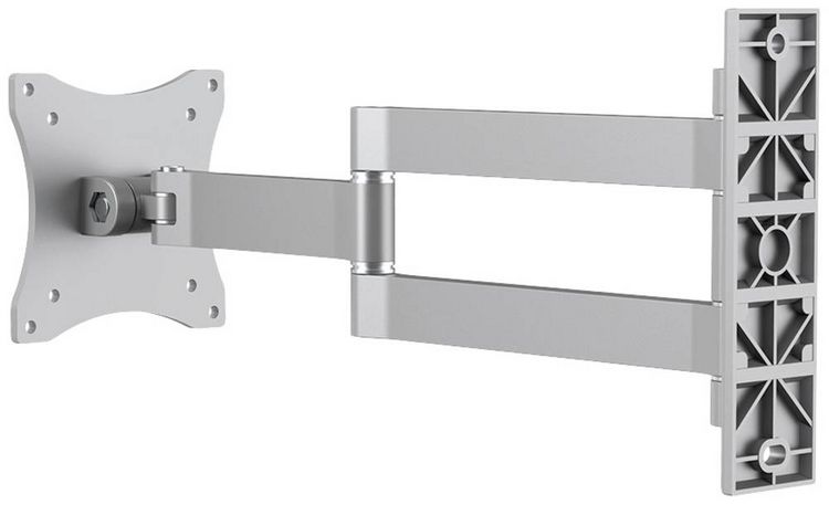 Produktbild: Neomounts FPMA-W830 Monitor-Wandhalterung 1 Display(s) 25,4 cm (10") - 68,6 cm (27") Silber Neigbar, Schwenkbar, Ausziehbar