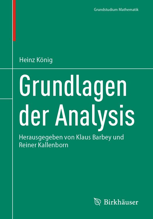Produktbild: Grundlagen der Analysis