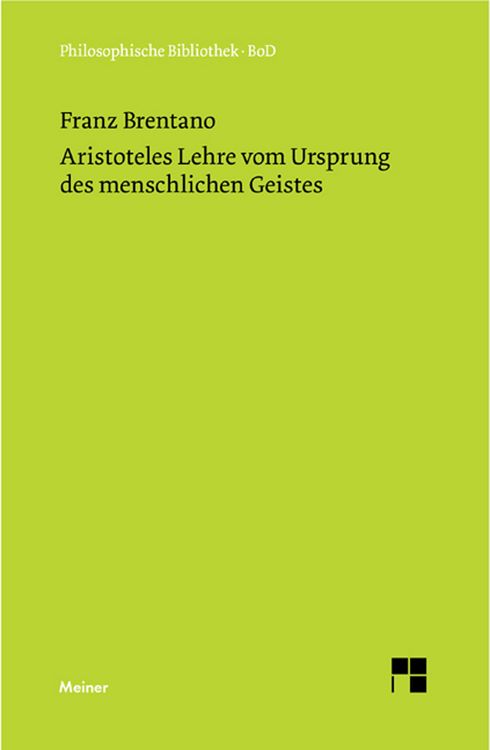 Produktbild: Aristoteles Lehre vom Ursprung des menschlichen Geistes