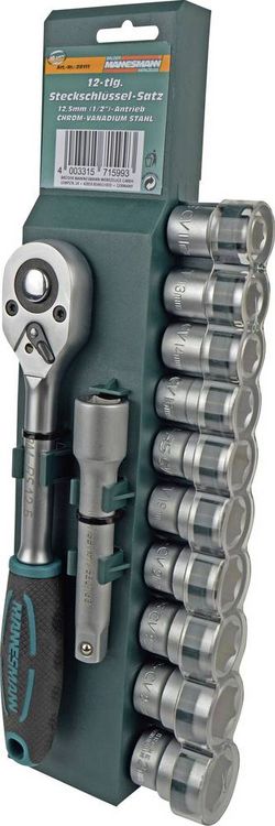 Produktbild: Br&uuml;der Mannesmann Steckschl&uuml;sselsatz metrisch 1/2\" (12.5 mm) M29111