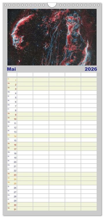 Produktbild: Familienplaner 2026 - Deepsky 2026 mit 5 Spalten (Wandkalender, 21 x 45 cm) CALVENDO