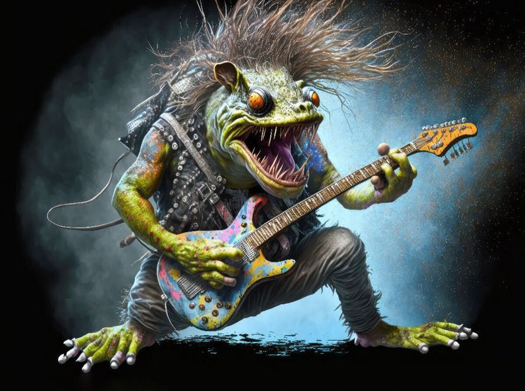 Produktbild: CALVENDO Puzzle Heavy Metal Frosch | 2000 Teile Lege-Gr&ouml;&szlig;e 90x67cm Foto-Puzzle f&uuml;r gl&uuml;ckliche Stunden