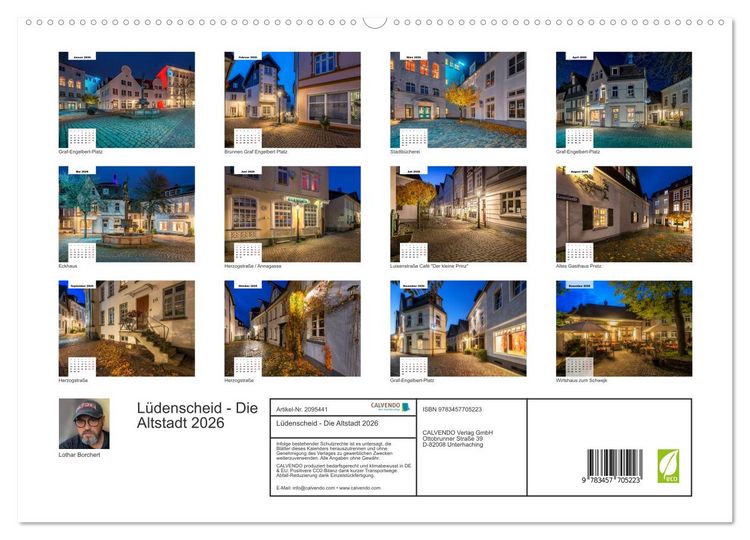Produktbild: L&uuml;denscheid - Die Altstadt 2026 (hochwertiger Premium Wandkalender 2026 DIN A2 quer), Kunstdruck in Hochglanz