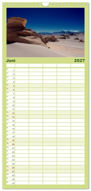 Produktbild: Familienplaner 2027 - Per&uacute;. Impressionen mit 5 Spalten (Wandkalender, 21 x 45 cm) CALVENDO