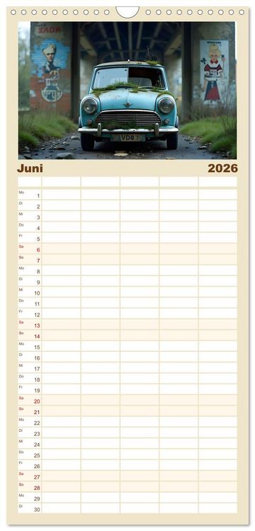 Produktbild: Familienplaner 2026 - Vergessene Legenden mit 5 Spalten (Wandkalender, 21 x 45 cm) CALVENDO