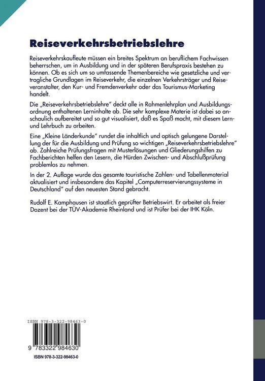 Produktbild: Reiseverkehrsbetriebslehre