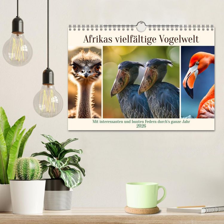Produktbild: Afrikas vielf&auml;ltige Vogelwelt (Wandkalender 2026 DIN A4 quer), CALVENDO Monatskalender