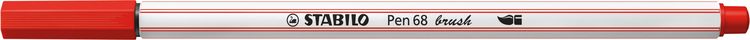 Produktbild: STABILO Premium-Filzstift mit Pinselspitze f&uuml;r variable Strichst&auml;rken -   Pen 68 brush - Einzelstift - carminrot