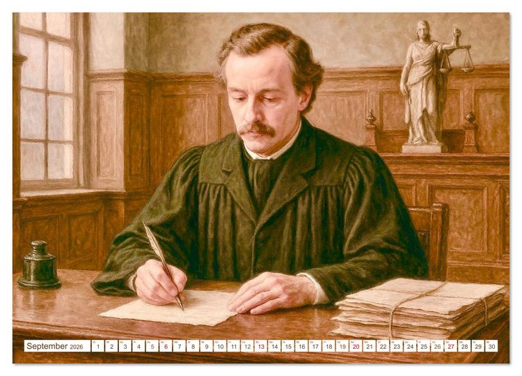 Produktbild: Theodor Storm. Sein Leben, seine Werke (Wandkalender 2026 DIN A3 quer), CALVENDO Monatskalender