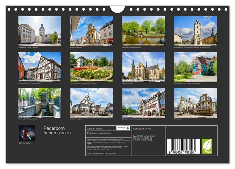 Produktbild: Paderborn Impressionen (Wandkalender 2026 DIN A4 quer), CALVENDO Monatskalender