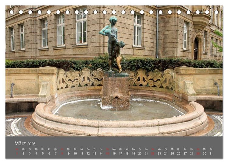Produktbild: Grosse Brunnen und Wasserspiele in D&uuml;sseldorf (Tischkalender 2026 DIN A5 quer), CALVENDO Monatskalender