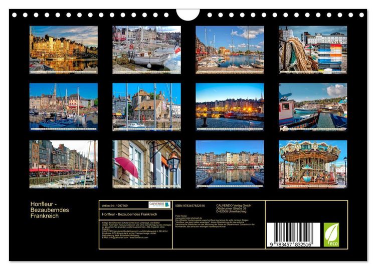 Produktbild: Honfleur - Bezauberndes Frankreich (Wandkalender 2026 DIN A4 quer), CALVENDO Monatskalender