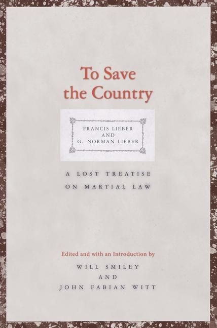 Produktbild: Lieber, F: To Save the Country