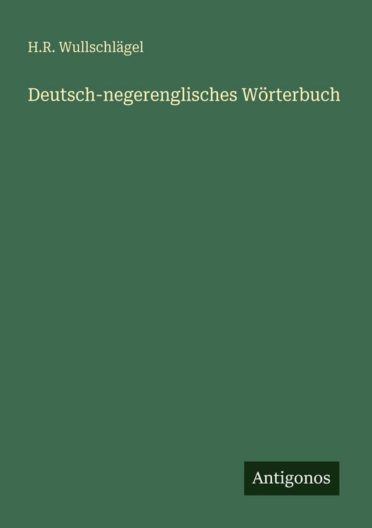 Produktbild: Deutsch-negerenglisches W&ouml;rterbuch