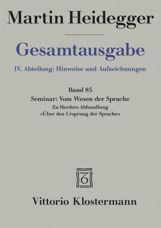Produktbild: Vom Wesen der Sprache.