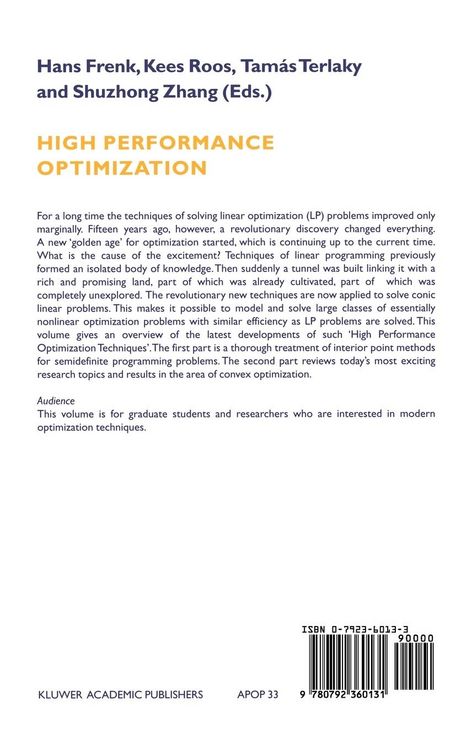 Produktbild: High Performance Optimization