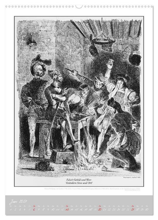 Produktbild: Faust - Weltliteraturkalender (hochwertiger Premium Wandkalender 2027 DIN A2 hoch), Kunstdruck in Hochglanz