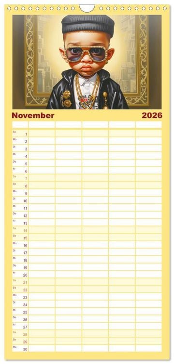 Produktbild: Familienplaner 2026 - Hip Hop Kids. Ein Jahr voller Style und Groove mit 5 Spalten (Wandkalender, 21 x 45 cm) CALVENDO