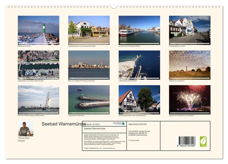 Produktbild: Seebad Warnem&uuml;nde (hochwertiger Premium Wandkalender 2026 DIN A2 quer), Kunstdruck in Hochglanz