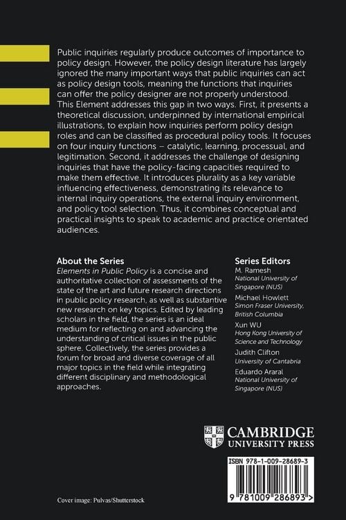 Produktbild: Public Inquiries and Policy Design
