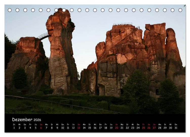 Produktbild: Die Externsteine (Tischkalender 2026 DIN A5 quer), CALVENDO Monatskalender