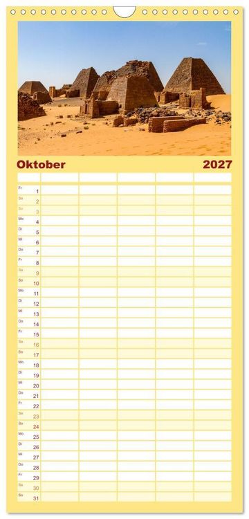 Produktbild: Familienplaner 2027 - Das Erbe der Pharaonen mit 5 Spalten (Wandkalender, 21 x 45 cm) CALVENDO