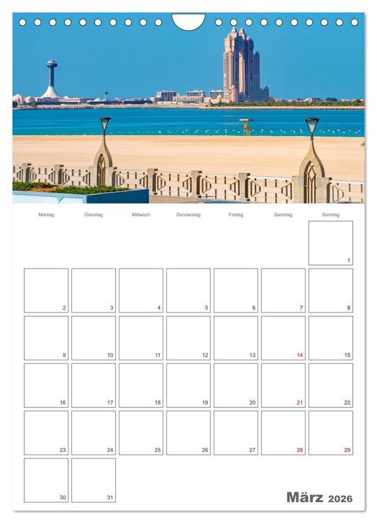 Produktbild: Abu Dhabi - Reiseplaner (Wandkalender 2026 DIN A4 hoch), CALVENDO Monatskalender