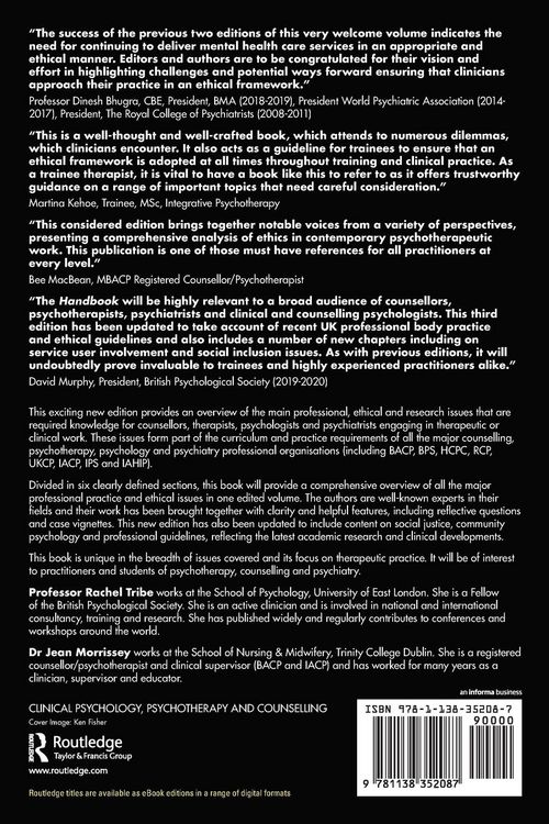 Produktbild: The Handbook of Professional Ethical and Research Practice for Psychologists, Counsellors, Psychotherapists and Psychiatrists