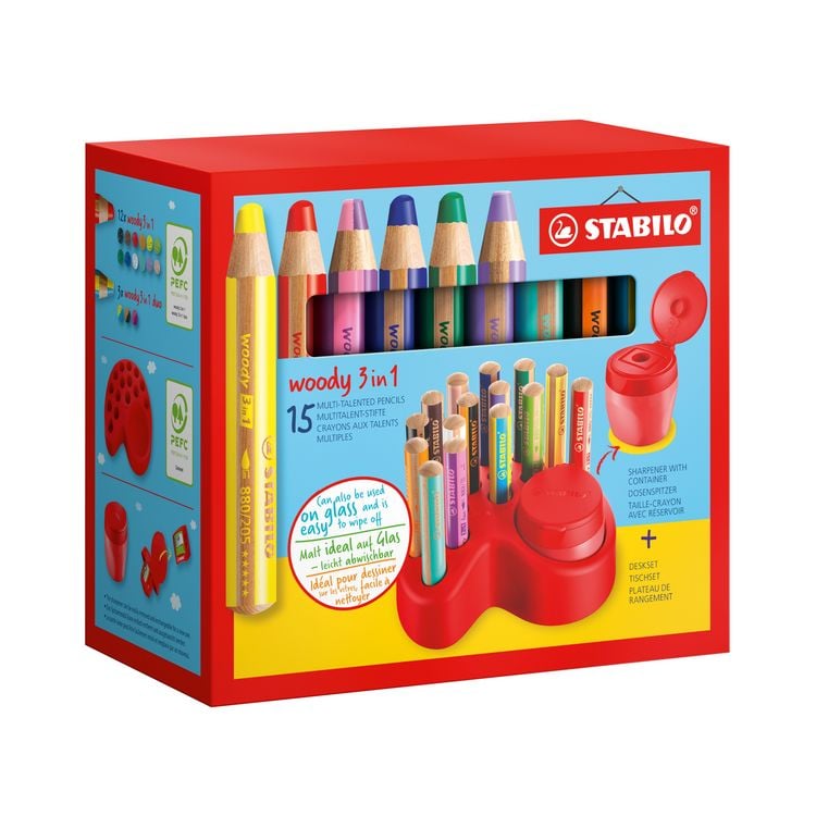 Produktbild: STABILO Aquarellbuntstift woody 3 in 1