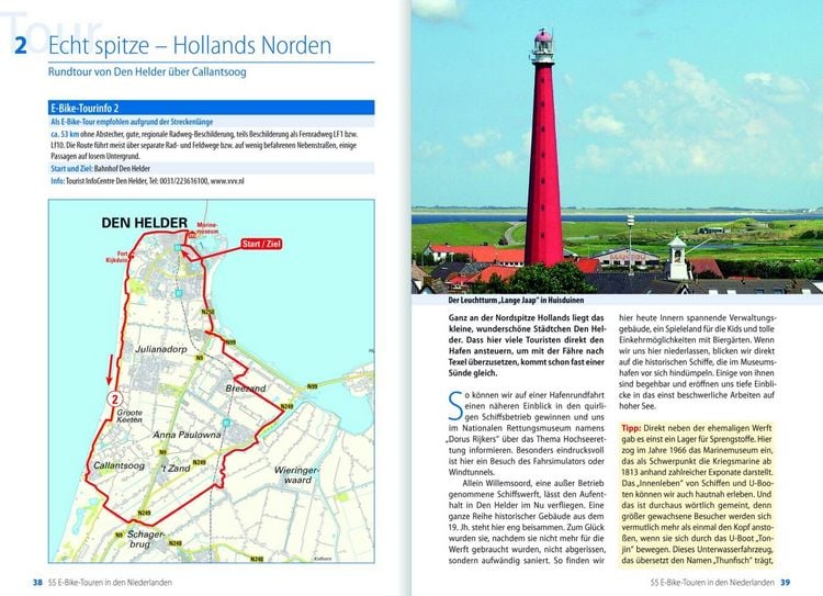 Produktbild: BVA Die 55 sch&ouml;nsten E-Bike-Touren in den Niederlanden